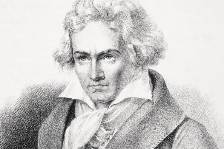 Ludwig Van Beethoven, 1770 - 1827. German Composer. From Figaro, Journal For Literatur, Kunst Og Musik, Published In Copenhagen, 1841. (Photo by: Universal History Archive/UIG via Getty Images)
